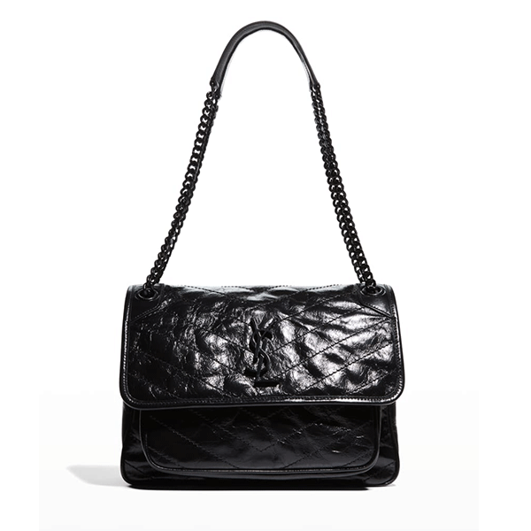 【2色】Saint Laurent 聖羅蘭 YSL Niki 鏈條單肩斜挎包 流浪包 中號